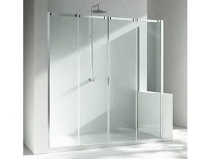 SERIE 8000 C4+CP - Corner crystal shower cabin with sliding door - Door by VISMARAVETRO