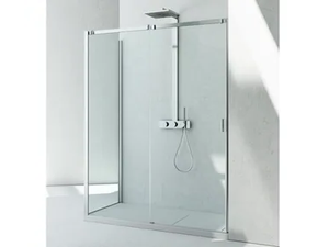 SERIE 8000 CN+CG - Corner crystal shower cabin with sliding door - Door by VISMARAVETRO