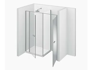 TWIN W41 - Niche custom tempered glass shower cabin - Shower by VISMARAVETRO