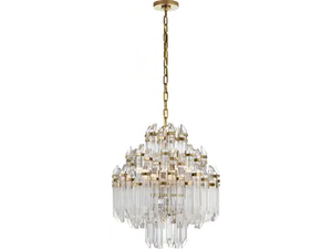 ADELE FOUR-TIER WATERFALL - Brass chandelier - Ceiling lamp by Visual Comfort Europe