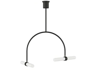 CALUMN - 2-Light Wide Chandelier in Nightshade Black - Ceiling lamp by Visual Comfort Europe
