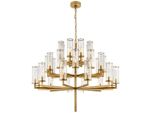 LIAISON TRIPLE TIER - Glass and metal chandelier - Ceiling lamp by Visual Comfort Europe