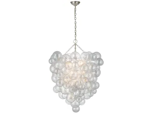 TALIA - Grande Entry Chandelier in Burnished Silver Leaf - Ceiling lamp by Visual Comfort Europe