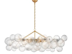 Talia - Medium Linear Chandelier in Gild with Clear Glass - Ceiling lamp by Visual Comfort Europe