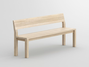 CUBUS - Solid wood bench with back - Bench by Vitamin Design
