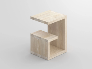 MENA - Rectangular low solid wood coffee table with integrated magazine rack - Coffee table by Vitamin Design