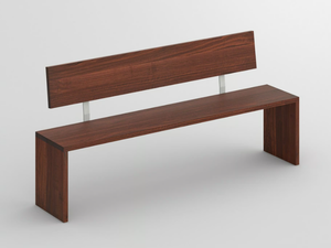 MENA - Solid wood bench with back - Bench by Vitamin Design
