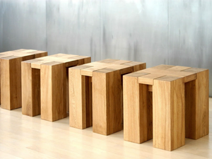 TAURUS - Solid wood stool - Stool by Vitamin Design