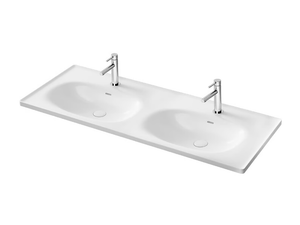 EQUAL - Wall-mounted double ceramic washbasin - Washbasin by VitrA Bathrooms