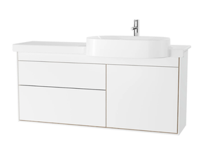VOYAGE WITH CERAMIC VANITY - Wall-mounted wooden vanity unit - Washbasin cabinet by VitrA Bathrooms
