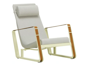 CITÉ - Sled base fabric armchair with headrest - Armchair by Vitra