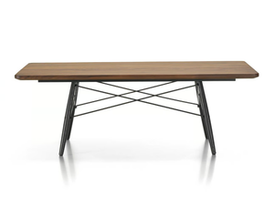 EAMES COFFEE TABLES - Rectangular coffee table with top in solid American walnut - Coffee table by Vitra