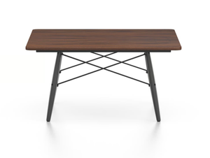 EAMES COFFEE TABLES - Square coffee table with solid American walnut top - Coffee table by Vitra