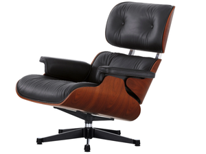 EAMES LOUNGE CHAIR - Swivel leather armchair - Armchair by Vitra