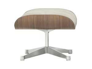 EAMES LOUNGE OTTOMAN WHITE VERSION - With 4-spoke base leather footstool - Pouf by Vitra