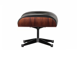 EAMES LOUNGE OTTOMAN - With 4-spoke base leather footstool - Pouf by Vitra