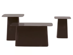 METAL SIDE TAB - Powder coated steel coffee table - Coffee table by Vitra