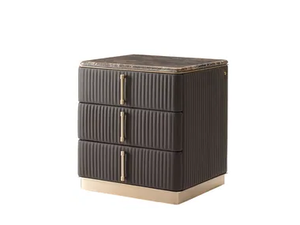 AUGUSTA - Rectangular bedside table with drawers - Side table by VOLPI
