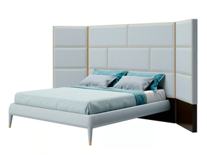 DIAMANTE - Double bed with upholstered headboard - Bed frame by VOLPI