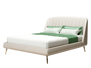 DOLLY - Double bed with upholstered headboard - Bed frame by VOLPI