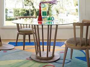 ECLIPSE - Round glass table - Table by VOLPI