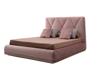 GILDA - Double bed with upholstered headboard - Bed frame by VOLPI