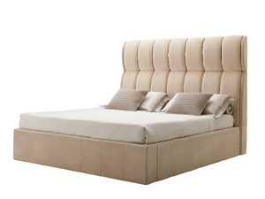 INES - Double bed with upholstered headboard - Bed frame by VOLPI