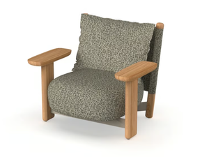 MILOS - Fabric garden armchair with armrests - Armchair by VONDOM