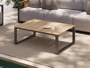 TULUM - Rectangular teak garden side table - Side table by VONDOM
