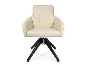 W-CUBE 1 CL - Swivel trestle-based easy chair - Armchair by Wagner