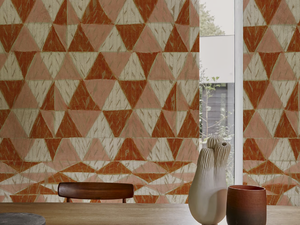 AFRICAN CANVA - Geometric vinyl wallpaper - Wallpaper by Wall&decò