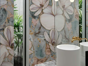 BRILLANTE - Waterproof washable wallpaper with floral pattern - Wallpaper by Wall&decò