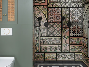 DOMESTIC CATHEDRAL - Panoramic synthetic material bathroom wallpaper - Wallpaper by Wall&decò