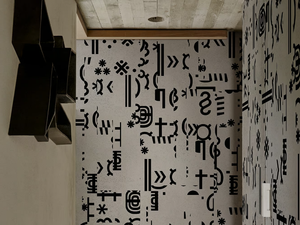 GEROGLIFICI - Motif vinyl wallpaper - Wallpaper by Wall&decò