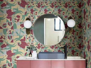 MULTIPLE FLOWERS - Glass-fibre bathroom wallpaper - Wallpaper by Wall&decò