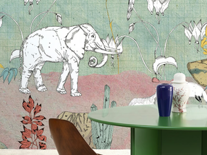 SAY SOMETHING - Tropical vinyl wallpaper - Wallpaper by Wall&decò