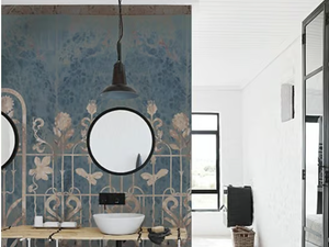SUNFLOWER GATE - Waterproof washable wallpaper - Wallpaper by Wall&decò