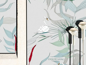 SWAN - Vinyl wallpaper - Wallpaper by Wall&decò