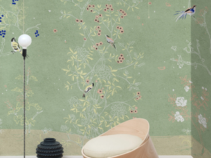 AROMATICO GROVIGLIO - Oriental wallpaper, eco-friendly, PVC free and washable - Wallpaper by WallPepper®/Group