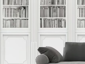 BOOKCASE - Classic wallpaper, eco-friendly, PVC free and washable - Cabinet by WallPepper®/Group