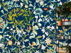 BOUQUET - Tropical wallpaper, PVC free, eco, washable - Wallpaper by WallPepper®/Group