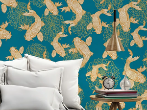 CARPFISH - Oriental wallpaper, PVC free, eco, washable - Wallpaper by WallPepper®/Group