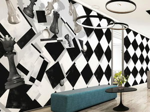 CHECKMATE - PVC free, eco-friendly, washable wallpaper - Wallpaper by WallPepper®/Group