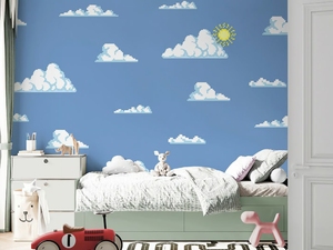 CLOUDY PIXEL - PVC free, eco-friendly, washable wallpaper - Wallpaper by WallPepper®/Group