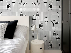 DAS BALLET - Geometric wallpaper, PVC free, eco-friendly, washable - Wallpaper by WallPepper®/Group