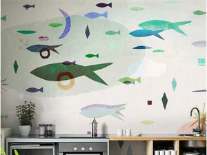 DOWN BY THE WATER - Tropical wallpaper, eco-friendly, PVC free and washable - Wallpaper by WallPepper®/Group
