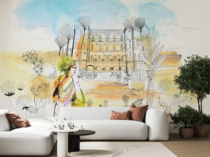 FASHION IN SICILY - PVC free, eco-friendly, washable wallpaper - Wallpaper by WallPepper®/Group