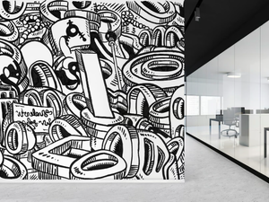 FUTURE PAST - PVC free, eco-friendly, washable wallpaper - Wallpaper by WallPepper®/Group
