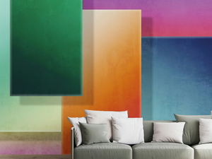 GEOMETRIC RAINBOW - PVC free, eco-friendly, washable nuanced wallpaper - Wallpaper by WallPepper®/Group