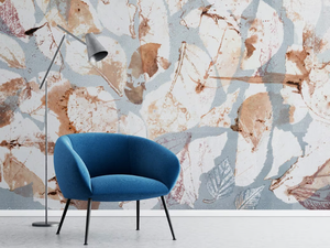 HALF LEAVES - Tropical wallpaper, eco-friendly, PVC free and washable - Wallpaper by WallPepper®/Group